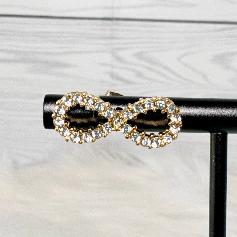 Gold Infinity‎ Stud Earrings